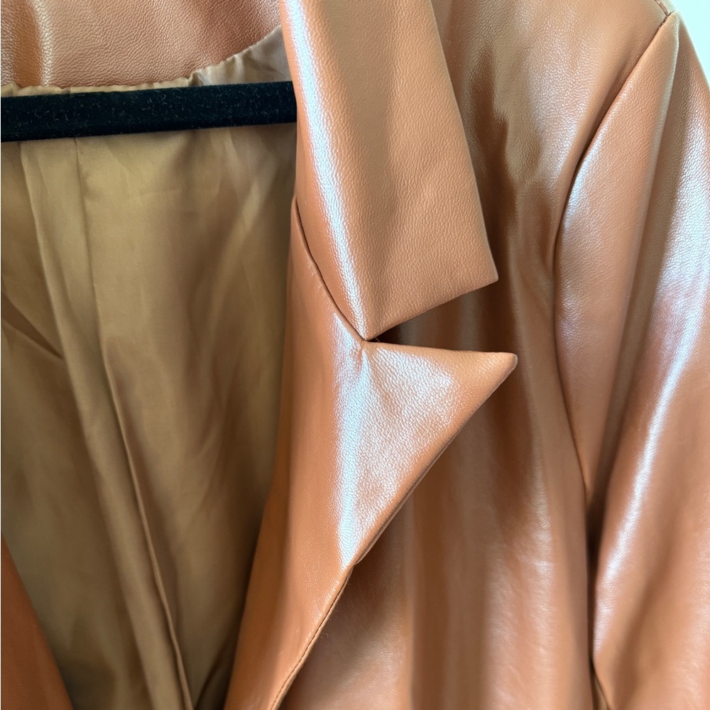 Long leather Trench